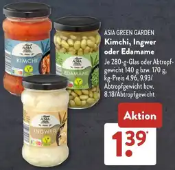 Aldi Süd ASIA GREEN GARDEN Kimchi, Ingwer oder Edamame Angebot
