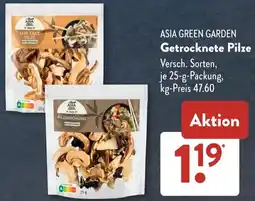 Aldi Süd ASIA GREEN GARDEN Getrocknete Pilze Angebot