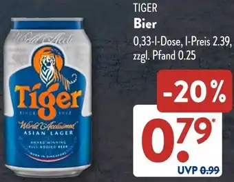 Aldi Süd TIGER Bier Angebot