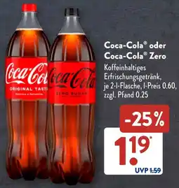 Aldi Süd Coca-Cola oder Coca-Cola Zero Angebot