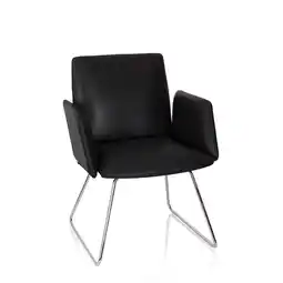 Netto Marken-Discount hjh OFFICE Polsterstuhl DESIGNIA V Kunstleder mit Armlehnen Angebot