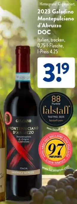 Aldi Süd 2023 Galadino Montepulciano d'Abruzzo DOC Angebot