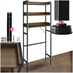 Netto Marken-Discount tectake Badezimmerregal, Industrial Style, mit 3 Ablagen, inklusive Kippschutz Angebot