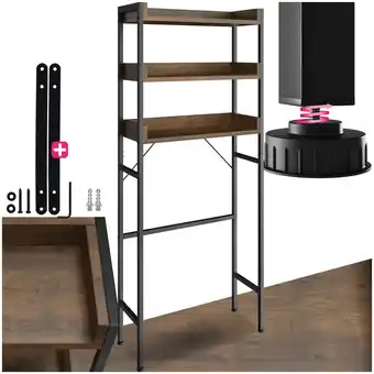 Netto Marken-Discount tectake Badezimmerregal, Industrial Style, mit 3 Ablagen, inklusive Kippschutz Angebot