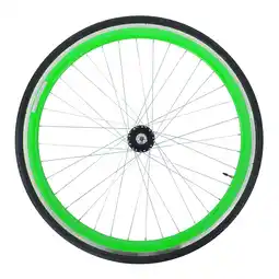 Netto Marken-Discount Galano Blade 700c Hinterrad Fixie Komplettrad mit FlipFlop Nabe und Reifen Fixie grün Angebot