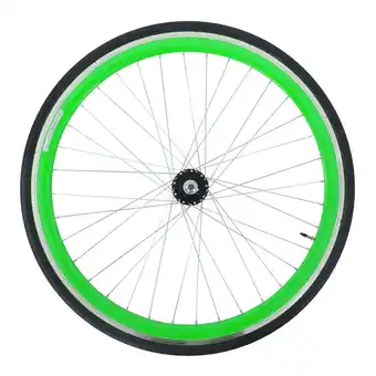 Netto Marken-Discount Galano Blade 700c Hinterrad Fixie Komplettrad mit FlipFlop Nabe und Reifen Fixie grün Angebot