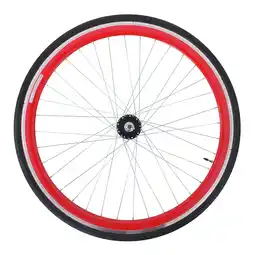 Netto Marken-Discount Galano Blade 700c Hinterrad Fixie Komplettrad mit FlipFlop Nabe und Reifen Fixie rot Angebot