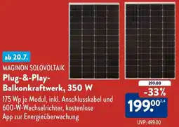 Aldi Süd MAGINON SOLOVOLTAIK Plug-&-Play Balkonkraftwerk, 350 W Angebot