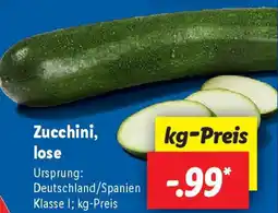 Lidl Zucchini, lose Angebot
