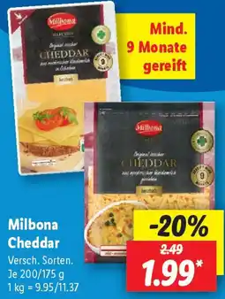 Lidl Milbona Cheddar Angebot