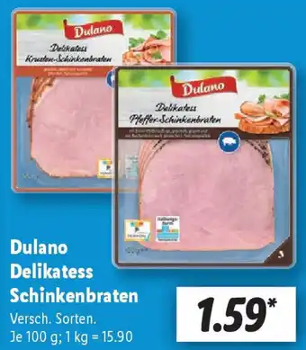 Lidl Dulano Delikatess Schinkenbraten Angebot