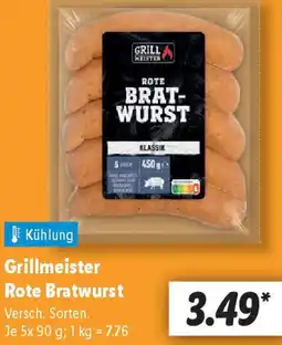 Lidl Grillmeister Rote Bratwurst Angebot