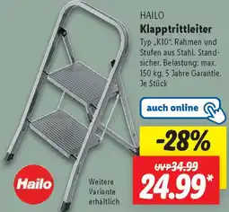 Lidl HAILO Klapptrittleiter Angebot