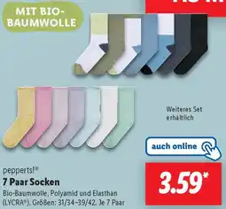 Lidl pepperts! 7 Paar Socken Angebot