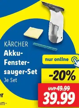 Lidl KÄRCHER Akku Fenstersauger Set Angebot