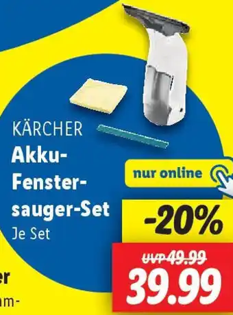 Lidl KÄRCHER Akku Fenstersauger Set Angebot