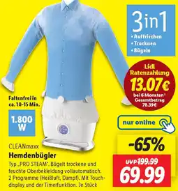 Lidl CLEANmaxx Hemdenbügler Angebot