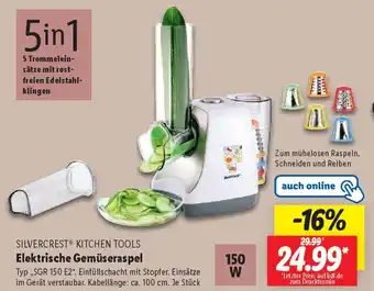 Lidl SILVERCREST KITCHEN TOOLS Elektrische Gemüseraspel Angebot