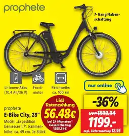 Lidl prophete E-Bike City, 28" Angebot