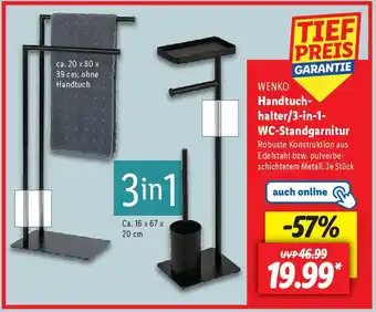 Lidl WENKO Handtuchhalter/3-in-1 WC-Standgarnitur Angebot