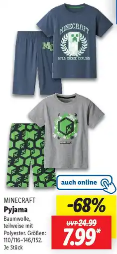 Lidl MINECRAFT Pyjama Angebot