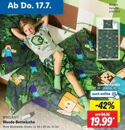 Lidl MINECRAFT Wende-Bettwäsche Angebot