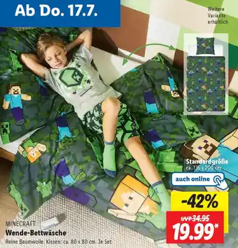 Lidl MINECRAFT Wende-Bettwäsche Angebot