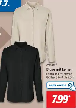 Lidl esmara Bluse mit Leinen Angebot