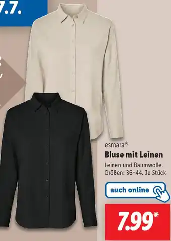 Lidl esmara Bluse mit Leinen Angebot