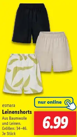 Lidl esmara Leinenshorts Angebot