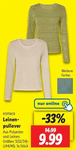 Lidl esmara Leinenpullover Angebot