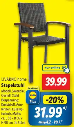 Lidl LIVARNO home Stapelstuhl Angebot