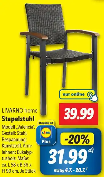 Lidl LIVARNO home Stapelstuhl Angebot