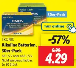 Lidl TRONIC Alkaline Batterien, 30er-Pack Angebot