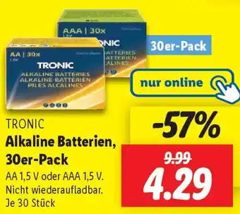 Lidl TRONIC Alkaline Batterien, 30er-Pack Angebot