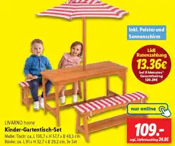 Lidl LIVARNO home Kinder-Gartentisch-Set Angebot