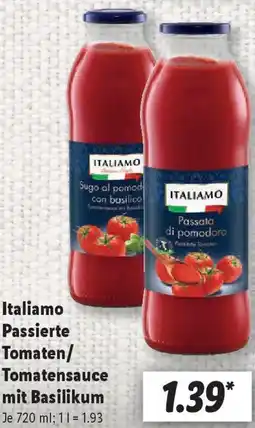 Lidl Italiamo Passierte Tomaten/ Tomatensauce mit Basilikum Angebot