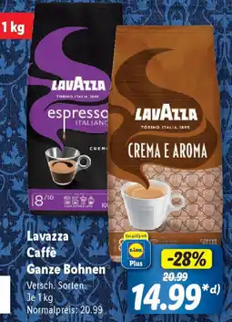 Lidl Lavazza Caffè Ganze Bohnen Angebot