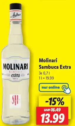Lidl Molinari Sambuca Extra Angebot
