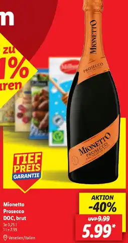 Lidl Mionetto Prosecco DOC, brut Angebot