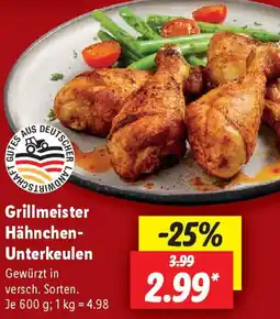 Lidl Grillmeister Hähnchen Unterkeulen Angebot