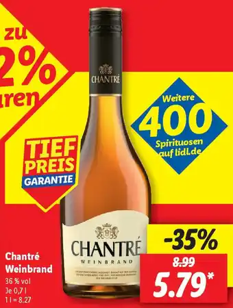 Lidl Chantré Weinbrand Angebot