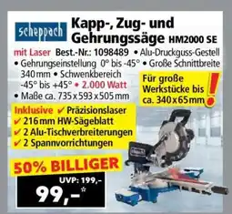 Norma Kapp-, Zug- und Gehrungssäge HM2000 SE Angebot