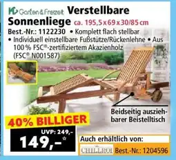 Norma Verstellbare Sonnenliege Angebot