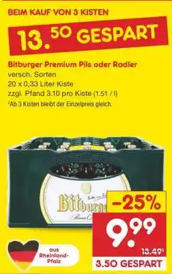 Netto Marken-Discount Bitburger Premium Pils oder Radler Angebot