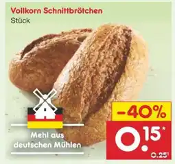 Netto Marken-Discount Vollkorn-Schnittbrötchen Angebot