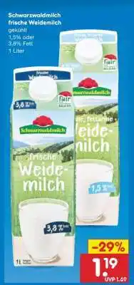 Netto Marken-Discount Schwarzwaldmilch frische Weidemilch Angebot
