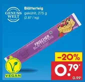 Netto Marken-Discount Blätterteig Angebot