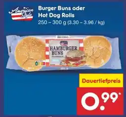 Netto Marken-Discount Burger Buns oder Hot Dog Rolls Angebot