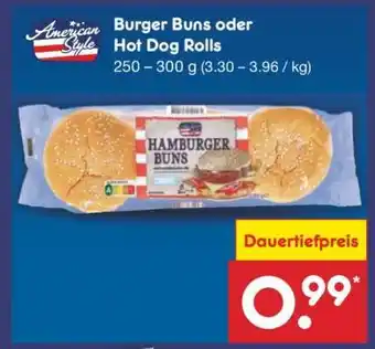Netto Marken-Discount Burger Buns oder Hot Dog Rolls Angebot